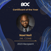 Noel Neil Named BOC Certificant of the Year